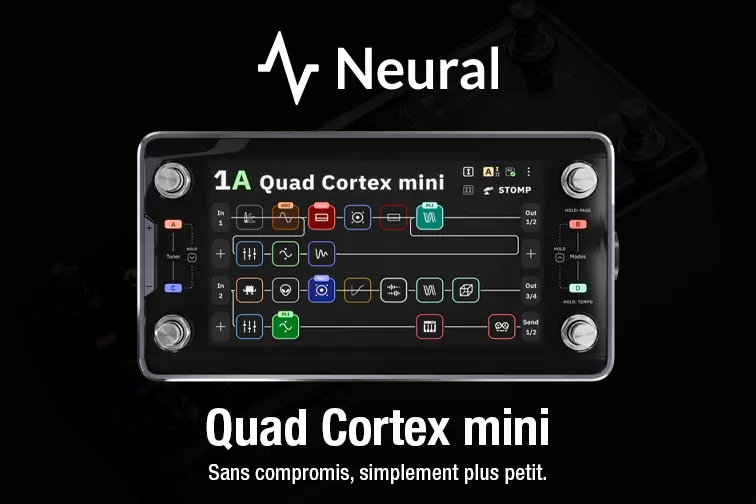 Processeur d�effets Quad Cortex mini. Petit format. Son �norme.